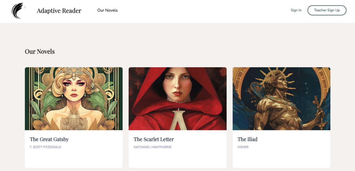 The Great Gatsby, The Scarlet Letter and The Iliad are among the classic stories available for purchase on Adaptive Readers website. Each novel is translated to a ninth and eleventh-grade reading level.